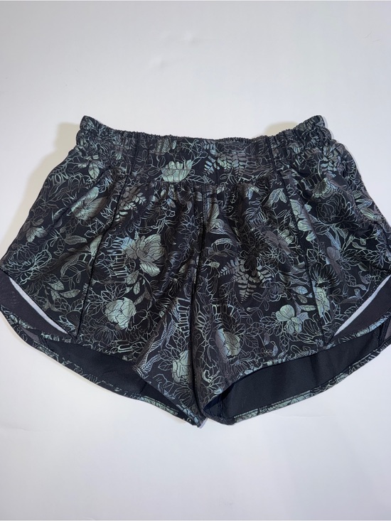 lululemon athletica Pants - Lululemon Hotty Hot Black Metallic Athletic Shorts Size 6
